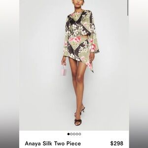 Reformation Anaya Silk Two Piece Jalisco - Size 8